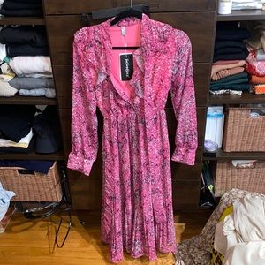 Pink dress with bow detail